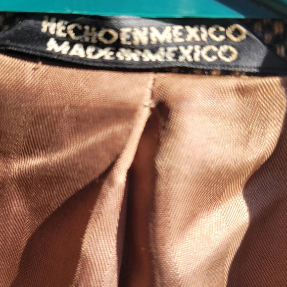 Vintage Brown Tweed Professor Blazer sports jacket leather patches on elbows - Picture 8 of 15